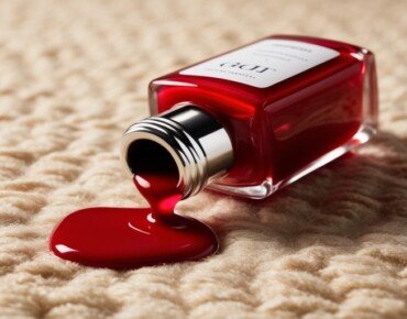 red nail polish bottle