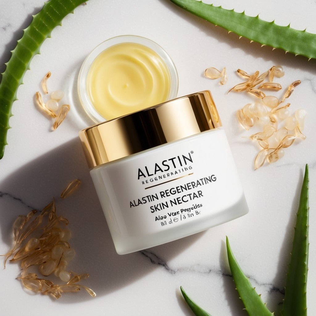 A close-up shot of the Alastin Regenerating Skin Nectar,