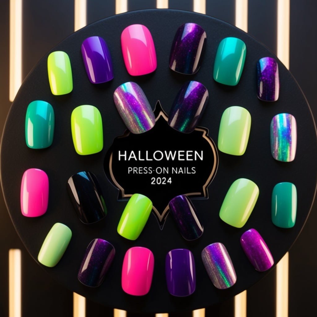 Halloween press-on nails in trendy 2024