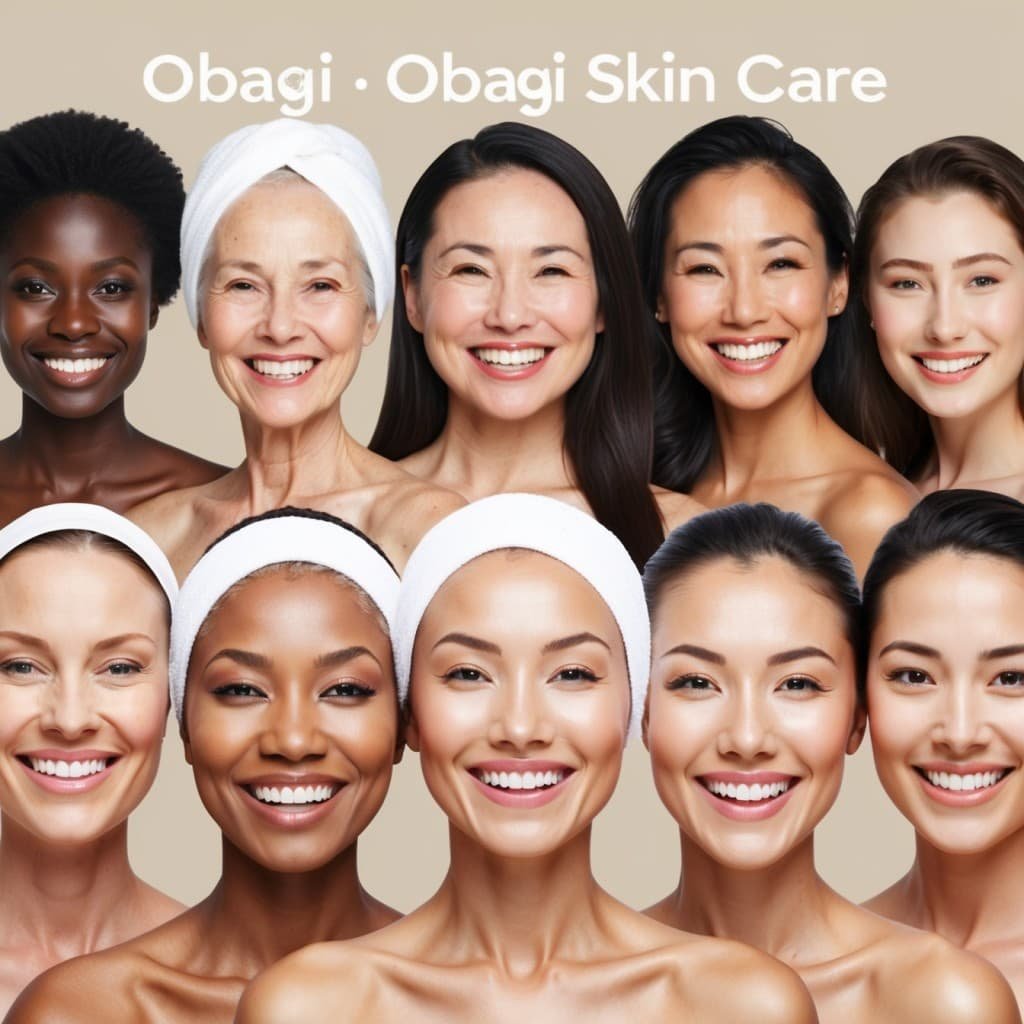 Women of various ages and skin tones showing glowing skin after using Obagi Skin Care